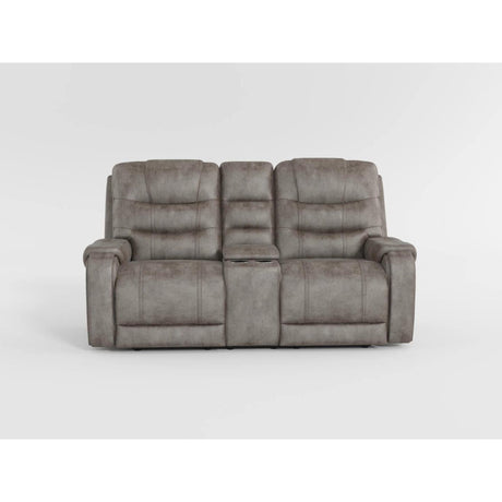 Oberon Dark Gray Double Reclining Sofa from Homelegance - Luna Furniture