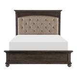 Herman Charcoal Brown 4-Piece Bedroom Set (Queen Bed, Nightstand, Dresser, Mirror) from Homelegance - Luna Furniture