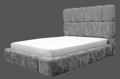 Austin Gray Upholstered King Bed from ESF Furniture - Luna Furniture