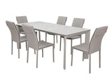 Dining table + 6x Chairs from ESF Furniture - Luna Furniture