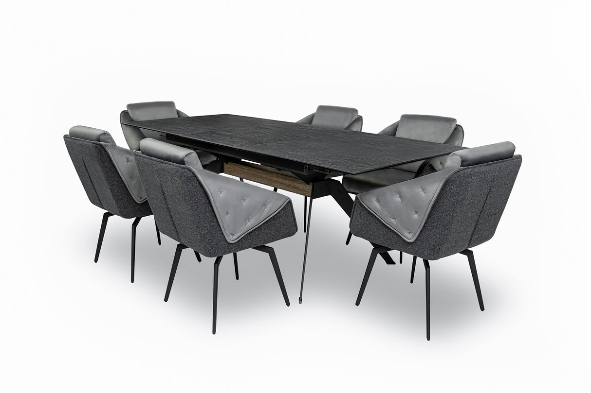 Dining table + 6x Chairs from ESF Furniture - Luna Furniture
