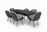 Dining table + 6x Chairs from ESF Furniture - Luna Furniture