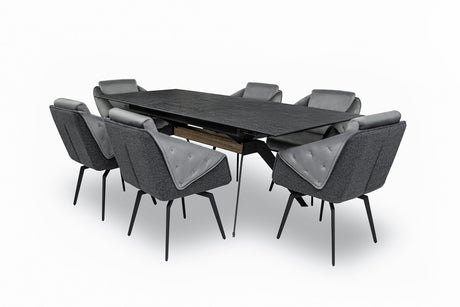 Dining table + 6x Chairs from ESF Furniture - Luna Furniture