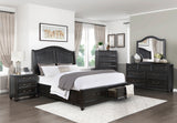 Herman Charcoal Brown Queen Platform Bed with Footboard Storage from Homelegance - Luna Furniture