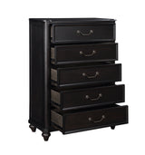 Herman Charcoal Brown 5-Piece Bedroom Set (Queen Bed, Nightstand, Dresser, Mirror, Chest) from Homelegance - Luna Furniture