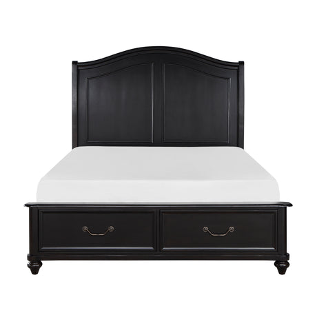 Herman Charcoal Brown 5-Piece Bedroom Set (Queen Bed, Nightstand, Dresser, Mirror, Chest) from Homelegance - Luna Furniture