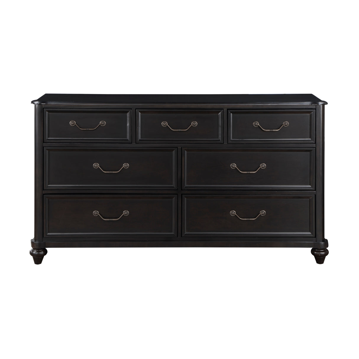 Herman Charcoal Brown 5-Piece Bedroom Set (Queen Bed, Nightstand, Dresser, Mirror, Chest) from Homelegance - Luna Furniture