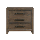 Cambridge Dark Walnut Queen Platform Bed with Footboard Storage from Homelegance - Luna Furniture