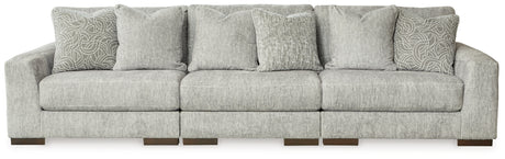 Regent Park Pewter 3-Piece Sectional Sofa from Ashley - Luna Furniture