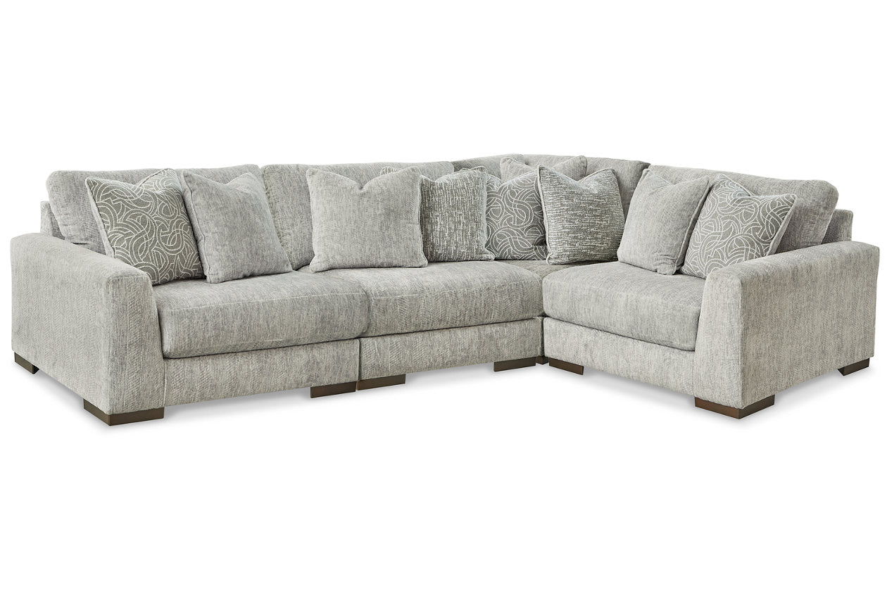 Regent Park Pewter 4-Piece Sectional from Ashley - Luna Furniture