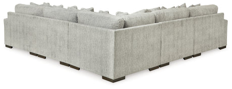 Regent Park Pewter 5-Piece Sectional from Ashley - Luna Furniture