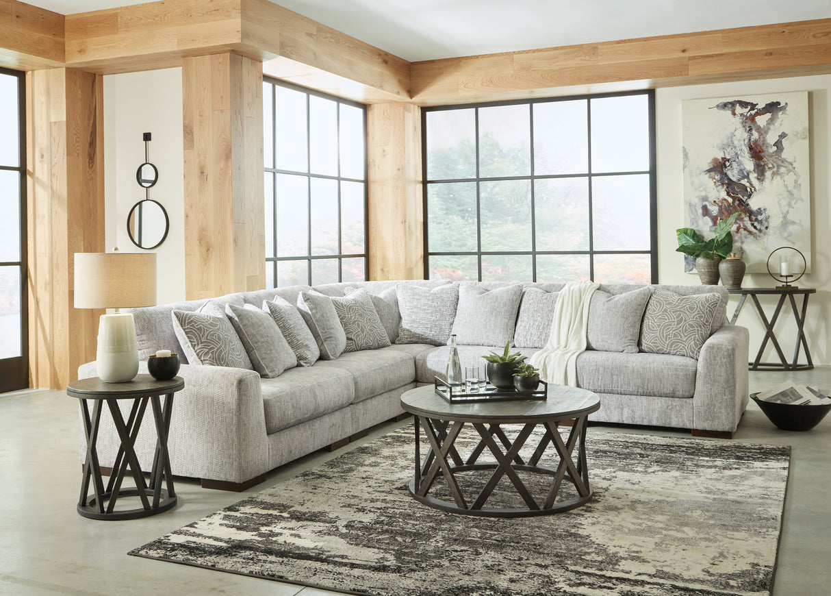 Regent Park Pewter 5-Piece Sectional from Ashley - Luna Furniture