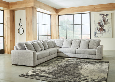 Regent Park Pewter 5-Piece Sectional from Ashley - Luna Furniture