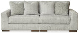 Regent Park Pewter 2-Piece Sectional Loveseat from Ashley - Luna Furniture