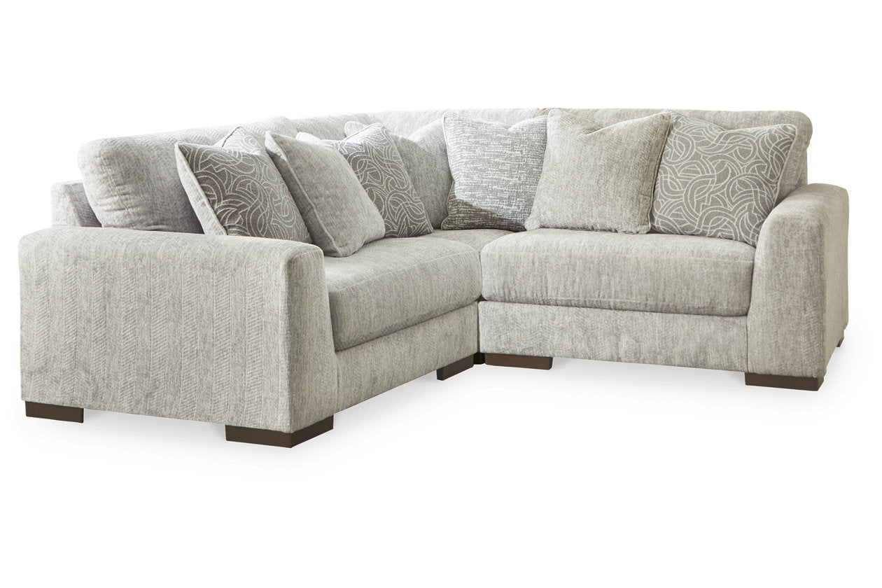 Regent Park Pewter 3-Piece Sectional from Ashley - Luna Furniture