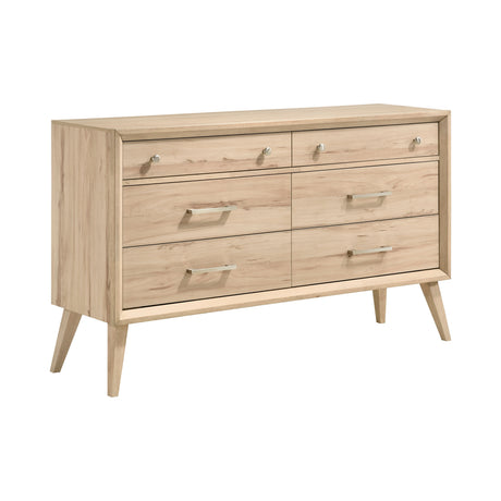 Marrin Natural Oak 5-Piece Bedroom Set (Queen Bed, Nightstand, Dresser, Mirror, Chest) from Homelegance - Luna Furniture