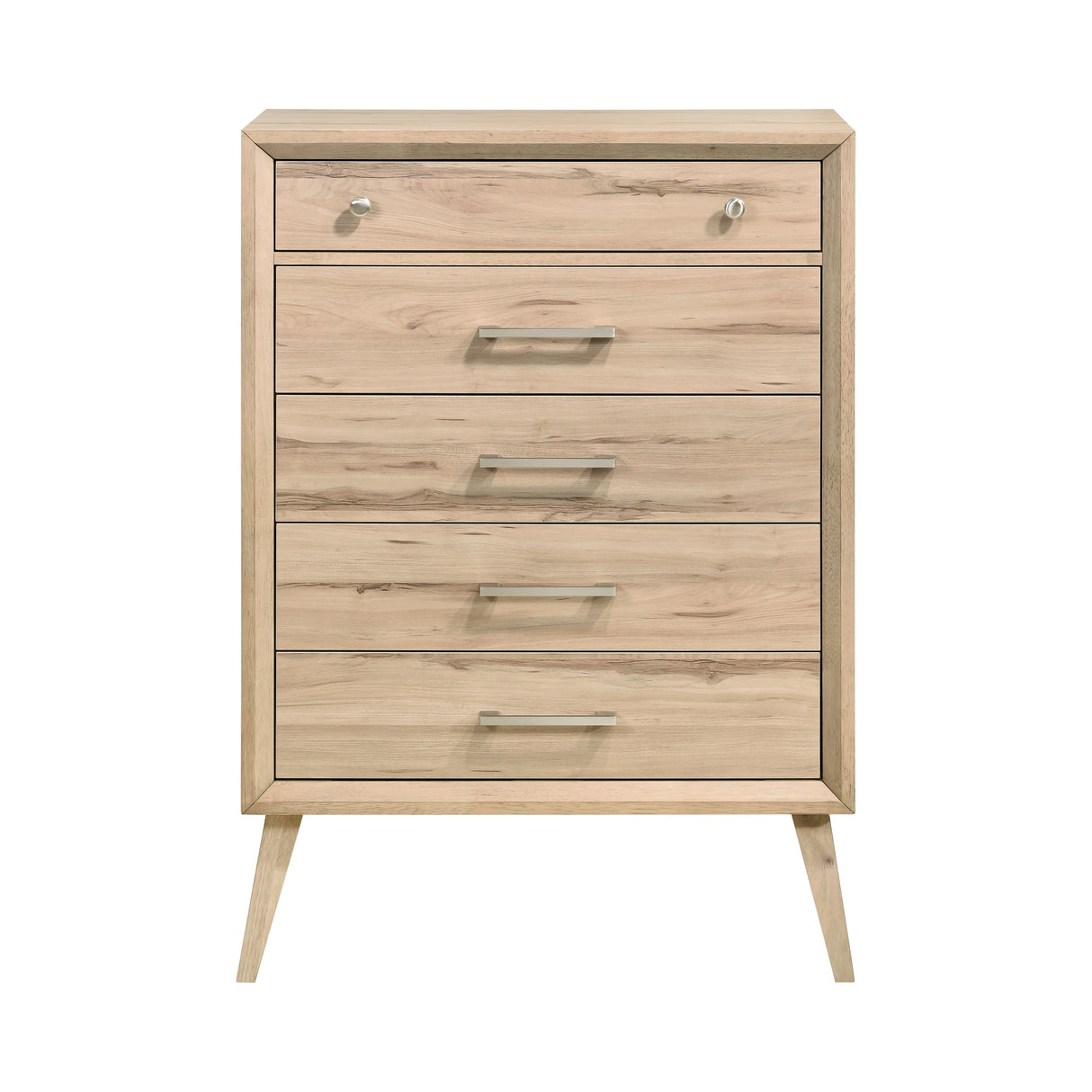 Marrin Natural Oak 4-Piece Bedroom Set (Queen Bed, Nightstand, Dresser, Mirror) from Homelegance - Luna Furniture
