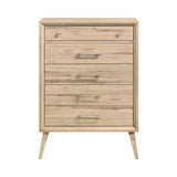 Marrin Natural Oak 4-Piece Bedroom Set (Queen Bed, Nightstand, Dresser, Mirror) from Homelegance - Luna Furniture