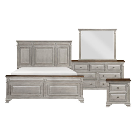 Marquette Gray/Brown Panel Bedroom Set from Homelegance - Luna Furniture