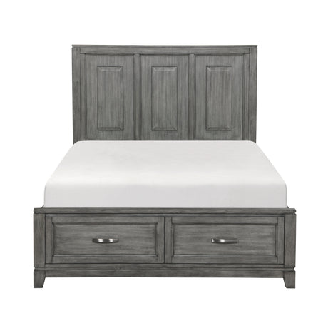 Garretson Gray 5-Piece Bedroom Set (Queen Bed, Nightstand, Dresser, Mirror, Chest) from Homelegance - Luna Furniture