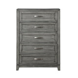 Garretson Gray 5-Piece Bedroom Set (Queen Bed, Nightstand, Dresser, Mirror, Chest) from Homelegance - Luna Furniture