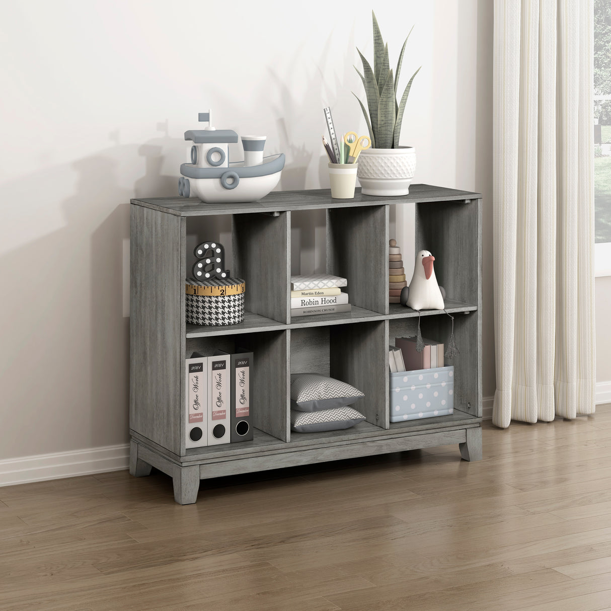 Garretson Gray Bookcase from Homelegance - Luna Furniture