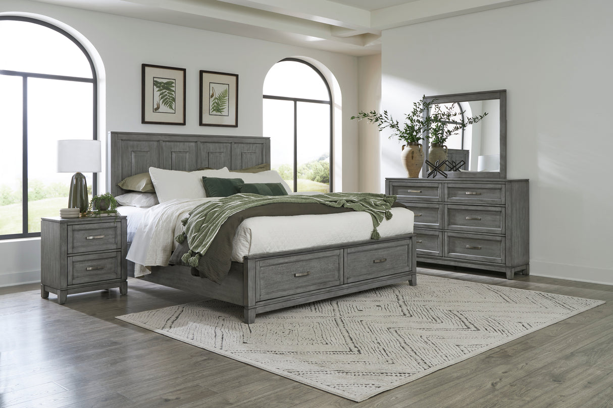 Garretson Gray Californoa King Platform Bed with Footboard Storage from Homelegance - Luna Furniture
