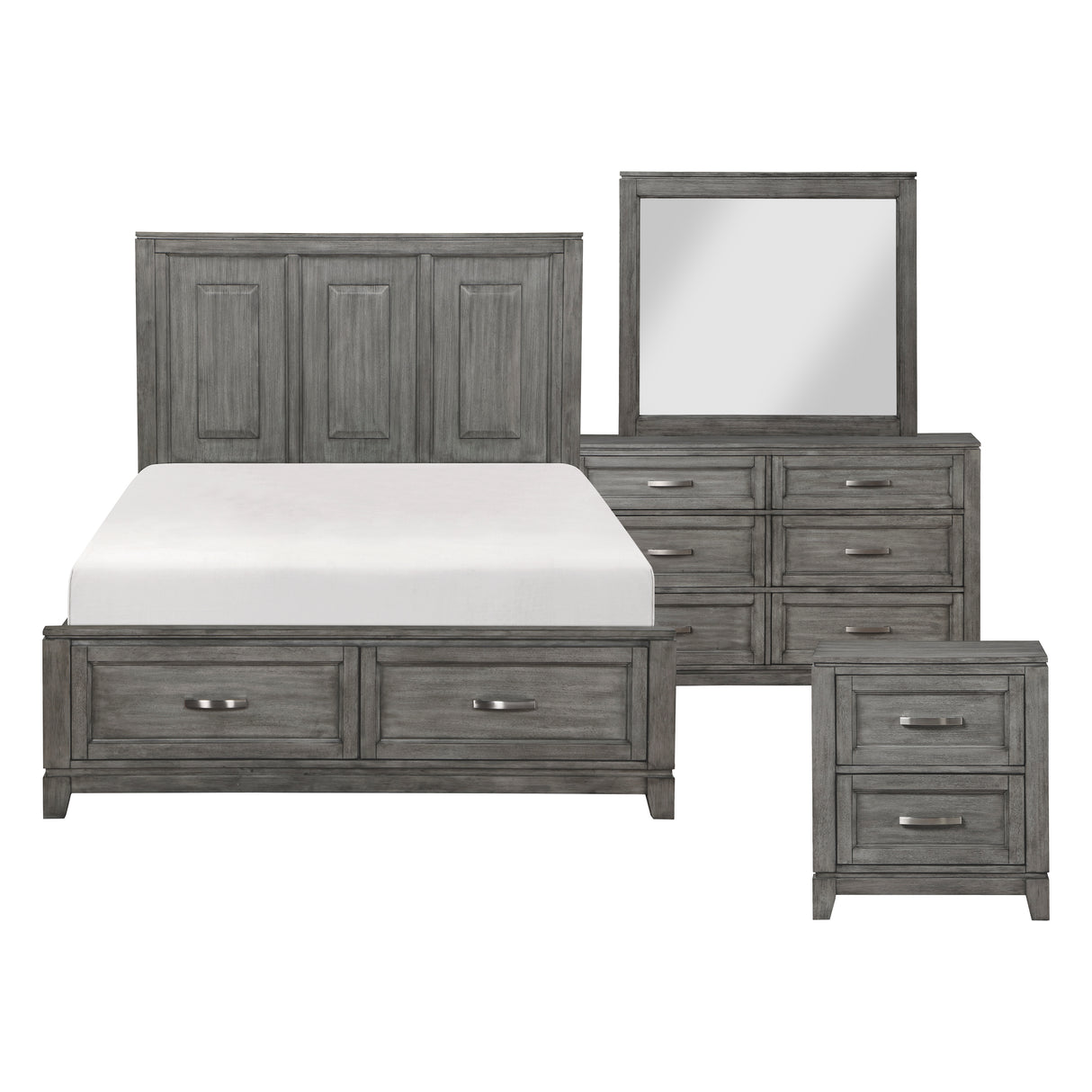Garretson Gray Queen Storage Platform Bed from Homelegance - Luna Furniture