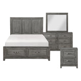 Garretson Gray Queen Storage Platform Bed from Homelegance - Luna Furniture