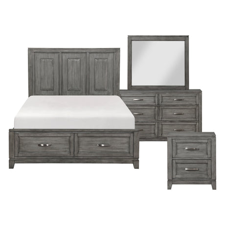 Garretson Gray Queen Storage Platform Bed from Homelegance - Luna Furniture