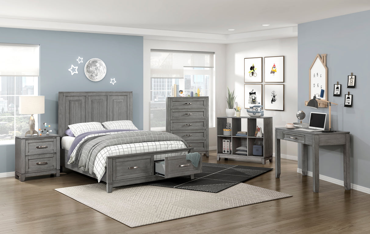 Garretson Gray Full Storage Platform Bed from Homelegance - Luna Furniture