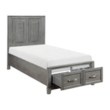 Garretson Gray 4-Piece Youth Bedroom Set (Twin Bed, Nightstand, Dresser, Mirror) from Homelegance - Luna Furniture