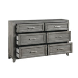 Garretson Gray 5-Piece Youth Bedroom Set (Twin Bed, Nightstand, Dresser, Mirror, Chest) from Homelegance - Luna Furniture