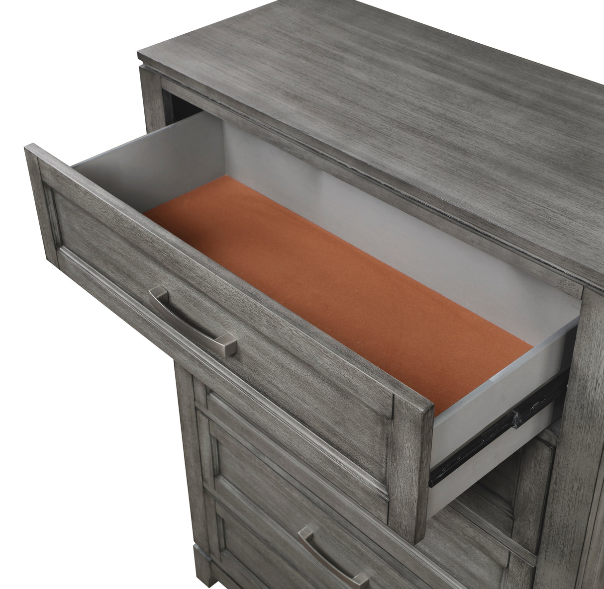 Garretson Gray 5-Piece Youth Bedroom Set (Twin Bed, Nightstand, Dresser, Mirror, Chest) from Homelegance - Luna Furniture