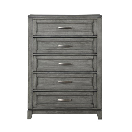 Garretson Gray 5-Piece Youth Bedroom Set (Twin Bed, Nightstand, Dresser, Mirror, Chest) from Homelegance - Luna Furniture