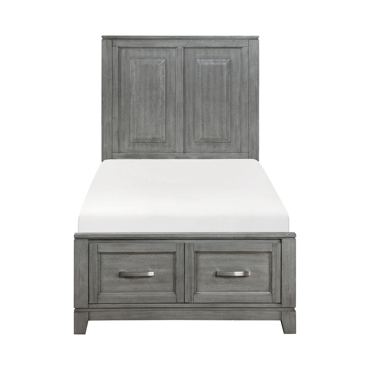 Garretson Gray 5-Piece Youth Bedroom Set (Twin Bed, Nightstand, Dresser, Mirror, Chest) from Homelegance - Luna Furniture