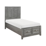 Garretson Gray 5-Piece Youth Bedroom Set (Twin Bed, Nightstand, Dresser, Mirror, Chest) from Homelegance - Luna Furniture