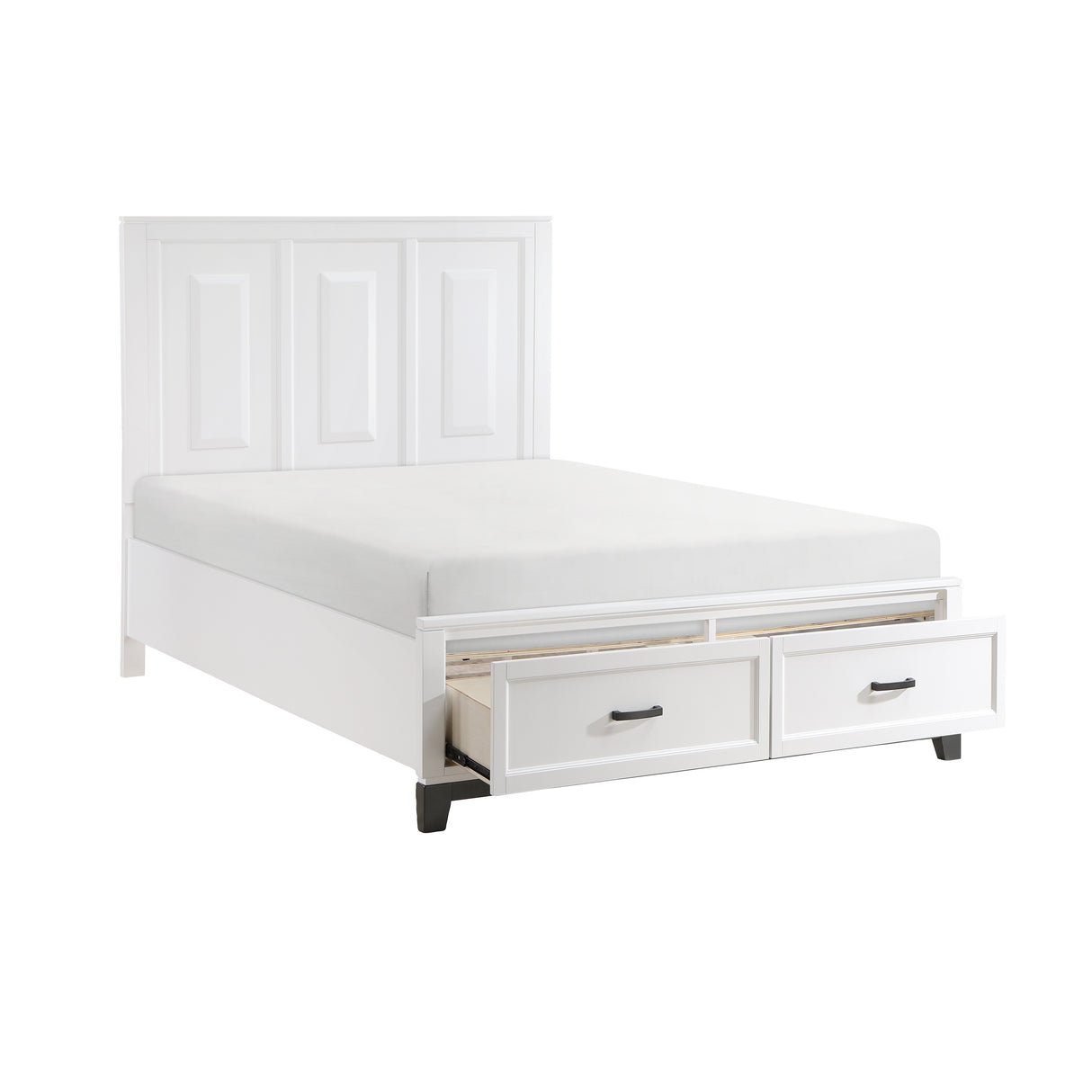 Garretson White 5-Piece Bedroom Set (Queen Bed, Nightstand, Dresser, Mirror, Chest) from Homelegance - Luna Furniture