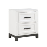 Garretson White 5-Piece Bedroom Set (Queen Bed, Nightstand, Dresser, Mirror, Chest) from Homelegance - Luna Furniture