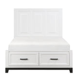 Garretson White Full Platform Bed with Footboard Storage from Homelegance - Luna Furniture