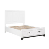 Garretson White Full Platform Bed with Footboard Storage from Homelegance - Luna Furniture