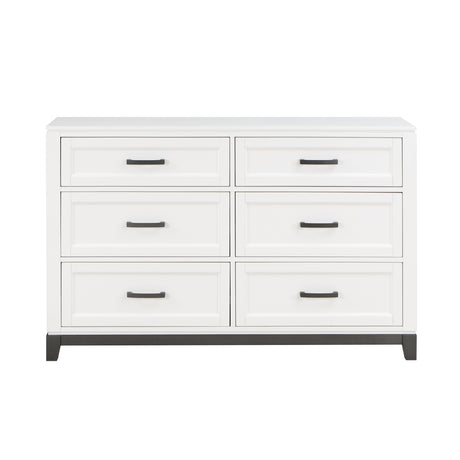 Garretson White 5-Piece Youth Bedroom Set (Twin Bed, Nightstand, Dresser, Mirror, Chest) from Homelegance - Luna Furniture