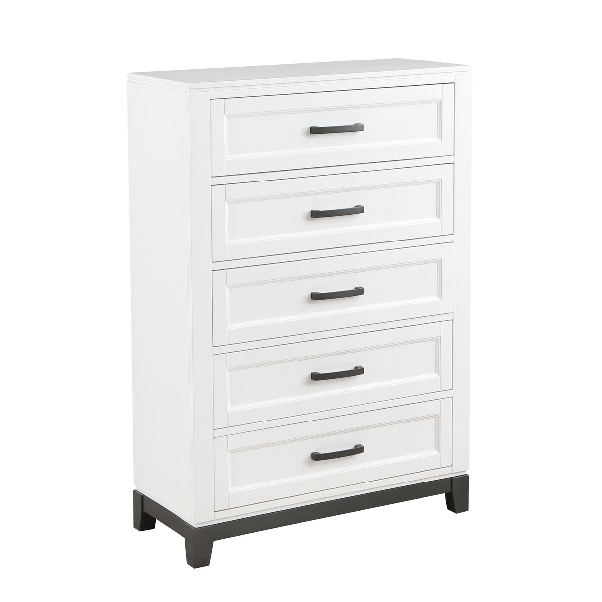 Garretson White 5-Piece Youth Bedroom Set (Twin Bed, Nightstand, Dresser, Mirror, Chest) from Homelegance - Luna Furniture