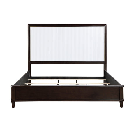Niles White/Cherry 5-Piece Bedroom Set (Queen Bed, Nightstand, Dresser, Mirror, Chest) from Homelegance - Luna Furniture