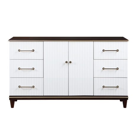 Garretson White 5-Piece Youth Bedroom Set (Twin Bed, Nightstand, Dresser, Mirror, Chest) from Homelegance - Luna Furniture