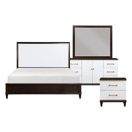 Garretson White 5-Piece Youth Bedroom Set (Twin Bed, Nightstand, Dresser, Mirror, Chest) from Homelegance - Luna Furniture
