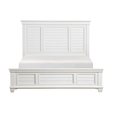 Chesterton Antique White/Dark Brown Queen Bed from Homelegance - Luna Furniture