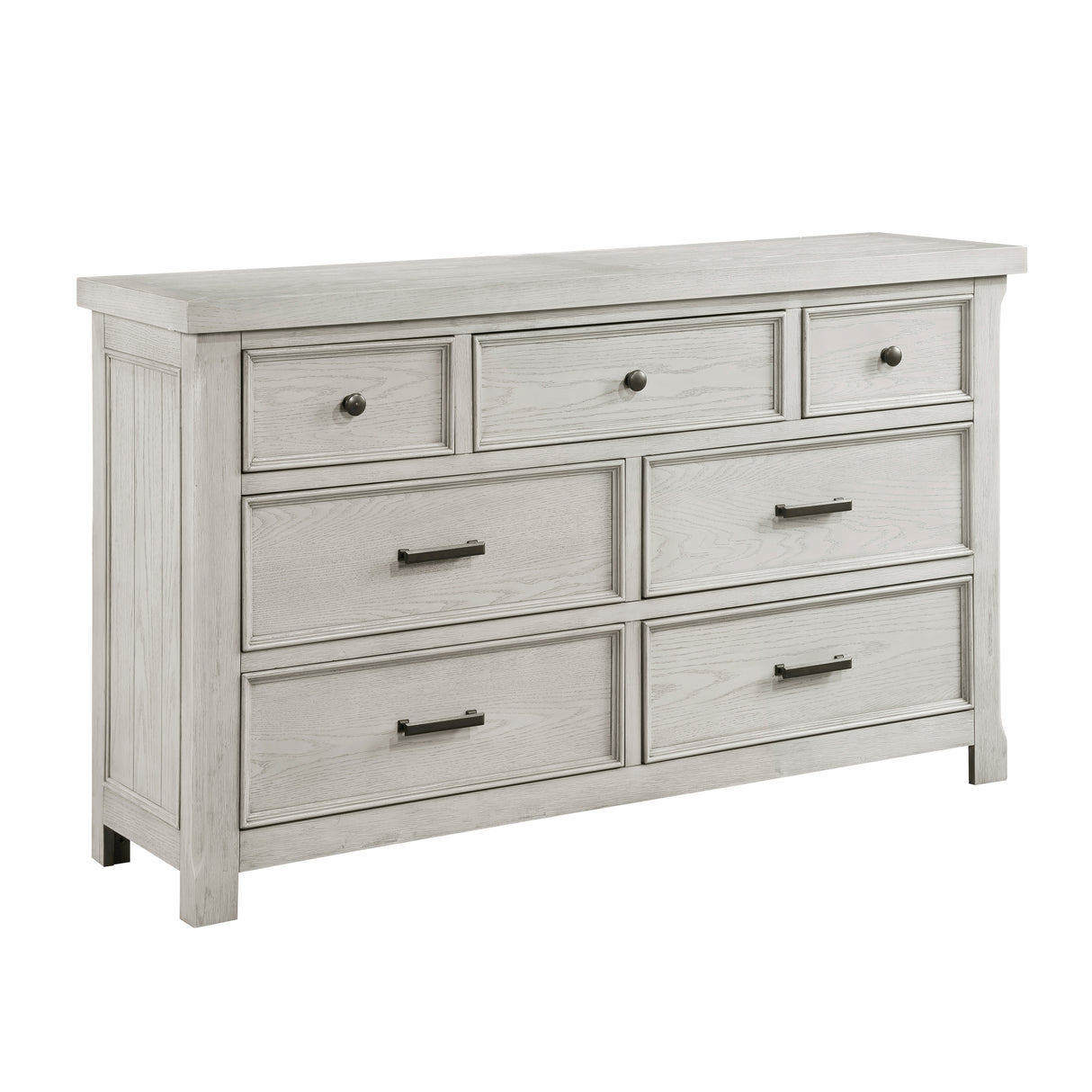Providence Light Gray 5-Piece Bedroom Set (Queen Bed, Nightstand, Dresser, Mirror, Chest) from Homelegance - Luna Furniture
