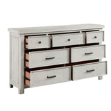 Providence Light Gray 5-Piece Bedroom Set (Queen Bed, Nightstand, Dresser, Mirror, Chest) from Homelegance - Luna Furniture