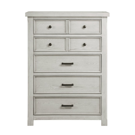 Providence Light Gray 5-Piece Bedroom Set (Queen Bed, Nightstand, Dresser, Mirror, Chest) from Homelegance - Luna Furniture